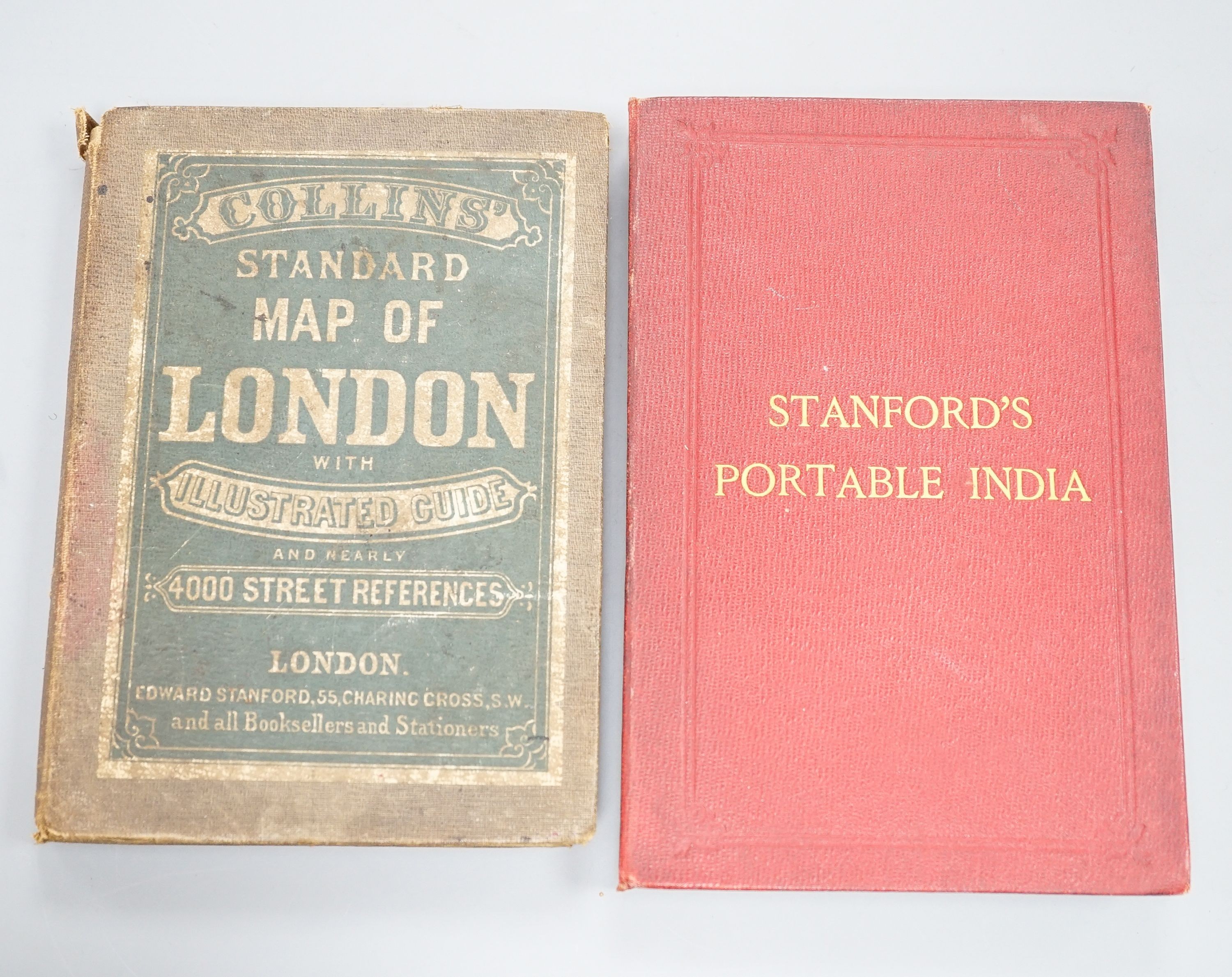 Collins, Henry George - Collins Standard Map of London, published by Edward Stanford, circa 1877; Stanford’s Portable [map of] India, 86 miles to 1 inch, (circa 1876) (2)